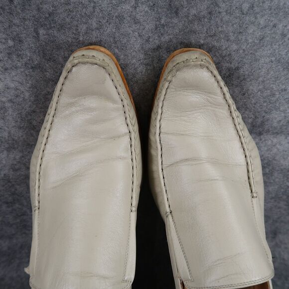 San Meldini Shoes Mens 43 Loafers Slip On Snip Toe Moc Leather Italian Classic - Picture 9 of 16